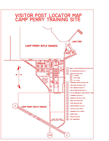 Camp Perry Visitor's Map